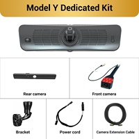 Caméra de tableau de bord avec rétroviseur de streaming H10 Pro pour Model Y, 2K, 9,2 pouces, double objectif avant et arrière, WiFi, certifiée CE FCC, d'origine usine