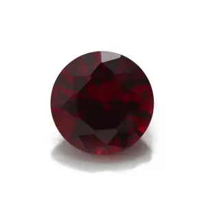 Ventes directes du fabricant Rubis synthétique 8 # rouge Super Star Heat Machine Cut Jewelry Stone Jewelry Making Free Sizes Round Cut