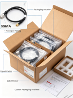 Câble d'antenne Aurora Yu N-Male vers SMA RG58/LMR100 en cuivre toronné à faible perte 50 Ohm pour récepteurs GPS, routeurs WiFi, appareils FPV