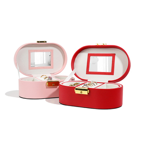 Travel Jewelry Case Leather Jewelry <b>Box</b> Holder Storage Packaging Jewelry <b>Box</b> for Rings <b>Earring</b> Packaging <b>Box</b> - Product Image 4