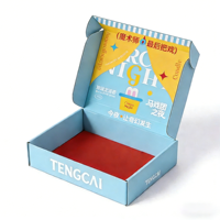 Boîte d'expédition en carton ondulé imprimé avec logo personnalisé, recyclable, avec laminage mat et doublure en mousse