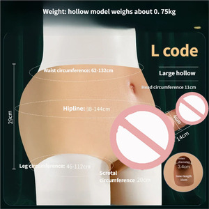 Realistischer Slip mit Hohldildo für Männer und Frauen, Strap-on-<span class=keywords><strong>Dildo</strong></span> mit Silikon, tragbares Sexspielzeug zur Masturbation - Product Image 5