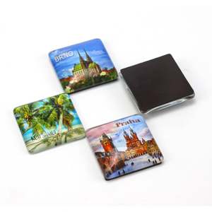 Fabrication sur mesure d'autocollants magnétiques pour réfrigérateur avec logo personnalisé, aimants de réfrigérateur personnalisés, aimants de réfrigérateur en verre cristal 3D, OEM - Product Image 3