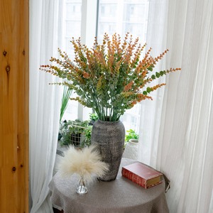 Fleur artificielle CallaFloral Eucalyptus à tige unique en PVC pour décoration intérieure, mariage, artisanat, style INS - Product Image 1