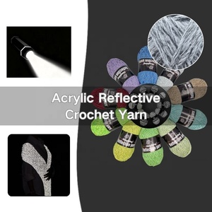Hilo de Ganchillo Acrílico Reflectante de Alta Visibilidad, Suave, para Mayoristas de Hilos, Tiendas en Línea, Manualidades, Tejido y Ganchillo - Product Image 1