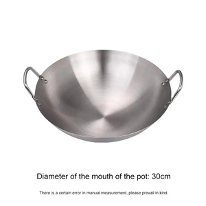 <span class=keywords><strong>Wok</strong></span> professionnel en <span class=keywords><strong>acier</strong></span> inoxydable 22-30cm antirouille avec deux poignées d'une capacité de 18L ustensiles de cuisine allant au four grand ensemble de <span class=keywords><strong>Wok</strong></span> - Product Image 3