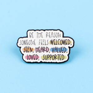 Spilla smaltata con citazioni "Be The Reason", distintivo da bocchino, accessori per zaini e abbigliamento, gioielli di moda, regali per amici - Product Image 2
