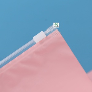 Custom MOQ 1000pcs Biodegradable Frosted PE Ziplock Clothing Underwear Underpants Socks Bag with Gravure Printing - Product Image 3