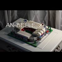 3388 Piezas, Bloques de Construcción de Estadios de Fútbol de Clubes Famosos, Arquitecturas de la UE, Reino Unido, España, Italia, Alemania, Recuerdo para Aficionados al Fútbol, Manchester Rojo