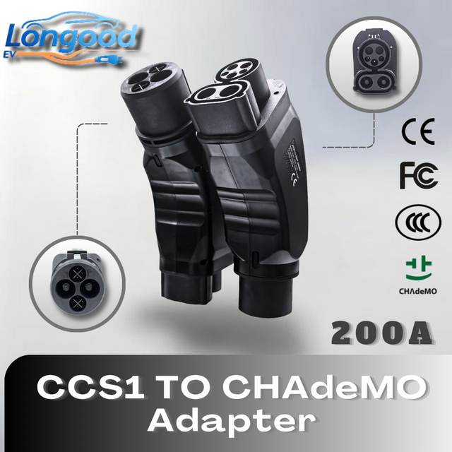 Longood CCS1 to CHAdeMO EV Adapter CE Certified DC Fast Charge Factory Cheap CCS1 Charger Japanese Electric Vehicle Connector