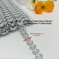 Cadena de Diamantes de Imitación de Plástico Tamaño 10, Cadena de Diamantes de Imitación Dorada al por Mayor, Adorno de Cristal Brillante, Personalizado, Hecho a Mano, Decorativo
