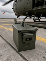 Boîte de rangement compacte et sécurisée pour le camping en véhicule et les voyages en plein air, avec boîte à munitions portable pour le voyage