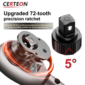 Set kunci torsi profesional 1/4 3/8 1/2 dapat disesuaikan dengan ratchet untuk mekanik otomotif - Product Image 3