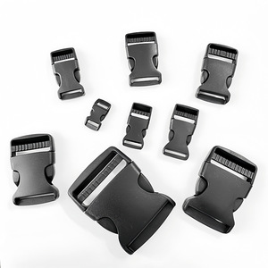 Plastic <b>Side</b> Release Buckles 1 5Cm For <b>Bags</b> Luggage Adjustable Durable Black - Product Image 2