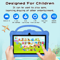 Tableta Android 10 de 7 Pulgadas con Cuatro Núcleos para Niños, 4G, Nuevo Lanzamiento, Esquinas Reforzadas, Sonidos de Animales, Tableta de Aprendizaje, Directo del Fabricante