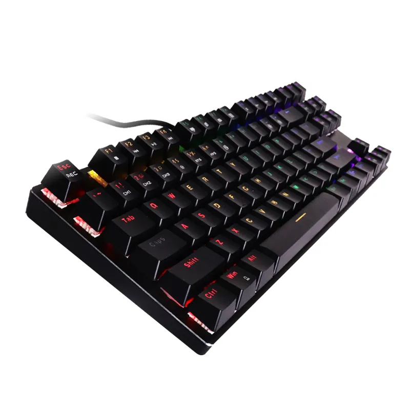87 keys black switch 16 million colors RGB Human engineering Win/MacOS/Lin system gaming keyboard