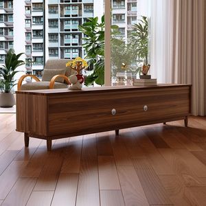 Mobile <span class=keywords><strong>TV</strong></span> in Legno Minimalista Moderno di Lusso e <span class=keywords><strong>Tavolino</strong></span> da Caffè con Spazio di Archiviazione per Soggiorno e Camera da Letto, Design Decorativo - Product Image 6