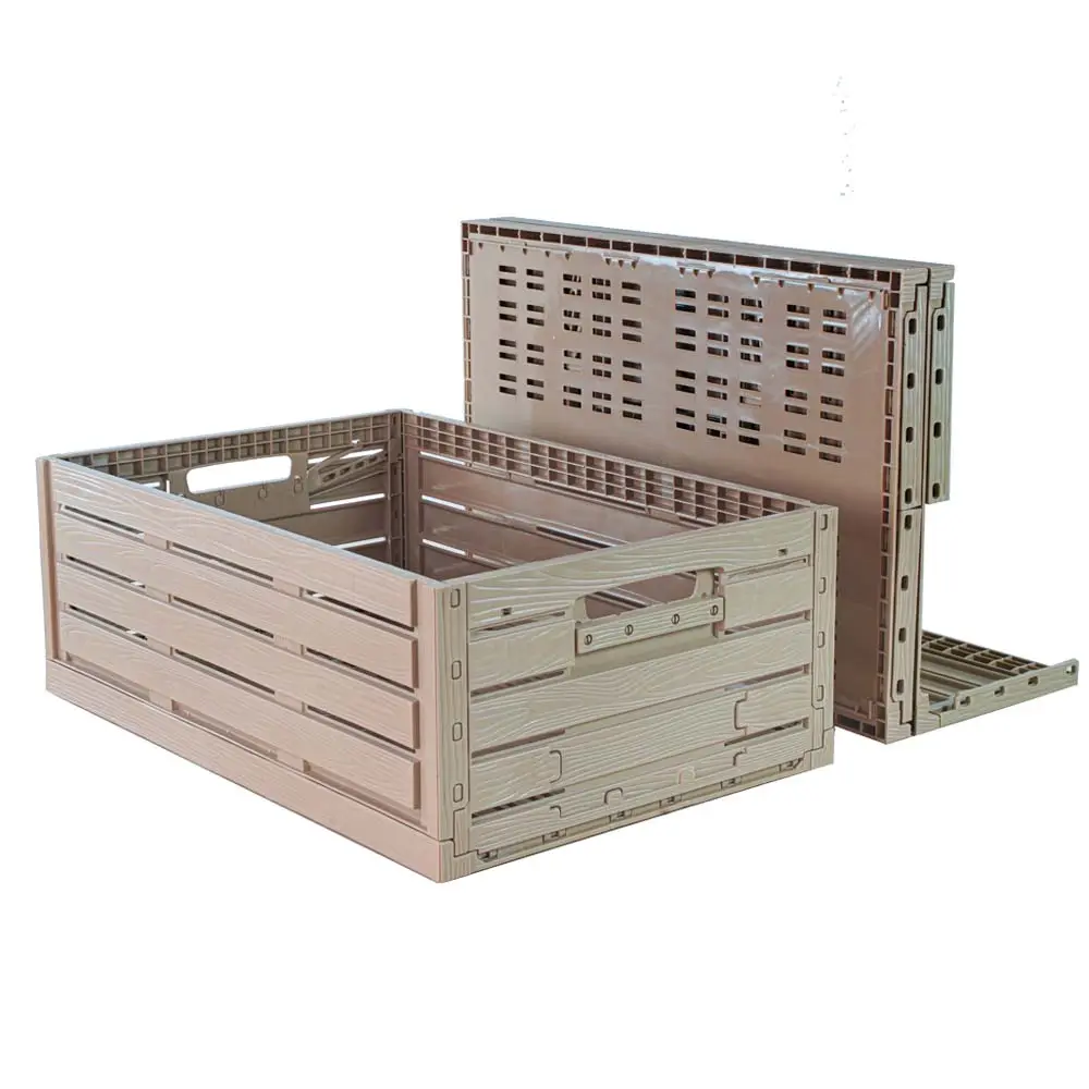 Tốt nhất bán tùy chỉnh nhựa có thể gập lại Crate 600x400x220 mét Stackable lưới Giỏ thực phẩm