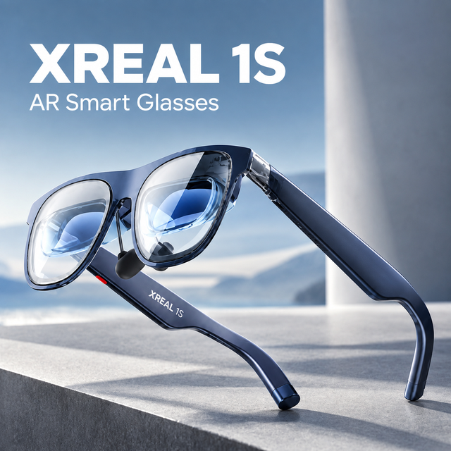 2026 Factory Wholesale XREAL 1S AR Smart Glasses 500" HD Screen 3DoF Hovering Native 2D 3D iPhone Mac PS5 Private Cinema New