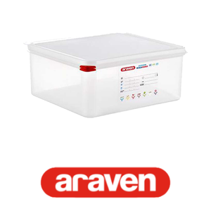 Polypropylene GN 2/3 Food Pan 35.4 × 32.5 × 15 h cm, with Lid, -40/+95 °C Araven - Product Image 4