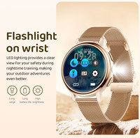 Reloj Inteligente de Moda para Mujer, 1.26 Pulgadas, Resolución 360*360, Monitoreo de Salud, 123 Tipos de Modos Deportivos, Resistente al Agua, Aleación Dafit