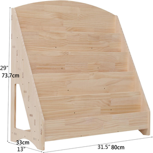 Étagère à livres <span class=keywords><strong>Montessori</strong></span> pour enfants, <span class=keywords><strong>présentoir</strong></span> à livres pour tout-petits avec rangement pour jouets pour chambre d'enfant, salle de jeux - Product Image 6