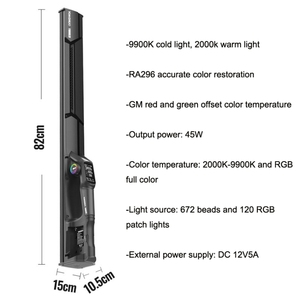 YONGNUO YN660 RGB Version Standard + adaptateur d'alimentation bâton lumineux coloré <span class=keywords><strong>mains</strong></span> LED <span class=keywords><strong>photographie</strong></span> lumières de remplissage - Product Image 4