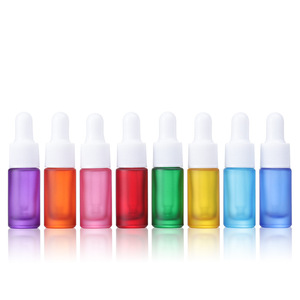 BYPE by PERFUME Mini Botellas <span class=keywords><strong>de</strong></span> Vidrio Esmerilado <span class=keywords><strong>de</strong></span> Color para Aceites Esenciales con Gotero, 5ml/10ml, Lujosas, Vacías y Recargables - Product Image 1