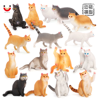 Venta al por mayor de PVC sólido, modelo de estatua de simulación, figuras de animales, figuras de gatos y gatitos, figuras de animales, Juguetes