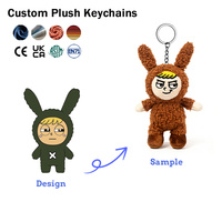 Porte-clés en peluche douce de haute qualité, couleur personnalisée, certifié CE, porte-clés en peluche personnalisé