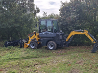Ekspor Langsung Pabrik Mini Loader Backhoe 4x4 Back Hoe Loader Excavator Mini Front End Loader Retroexcavadora