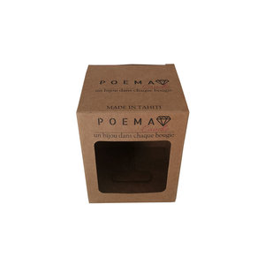 Custom Printed Kraft Paper Boxes for Candles with <b>Window</b> - Product Image 3
