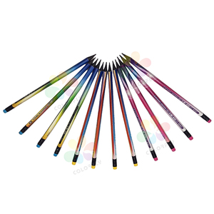 Crayons imprimés personnalisés en vrac Nouveau design Ensembles de crayons de bureau en bois affûté Hb Crayons d'école en gros avec oreille pour étudiant - Product Image 2