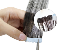 Extensions de cheveux invisibles à bandes adhésives, qualité professionnelle, cheveux européens doublement étirés, 100% cheveux humains vierges Remy, sans couture