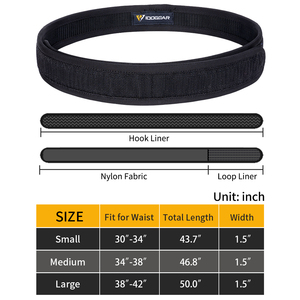 IDOGEAR 1.7 \ "500D Nylon Tactical Inner Belt Duty Riggers Außen gurts ch laufe mit Haken einlage und schnallen losen Stoff gürteln - Product Image 6