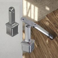 Raccords de support de rampe d'escalier en fer moderne contemporain Support de main courante en acier inoxydable mural pour balcon
