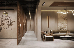 Projet de rénovation de salon de coiffure professionnel en MDF et métal avec ensemble de meubles sur mesure - Product Image 3