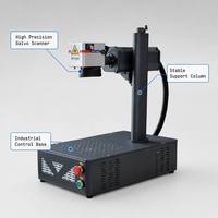 Nouvelle machine de marquage laser à fibre CNC portable refroidie par air avec logiciel EZCAD pour verre, caoutchouc, plastique, tuyaux en PVC, prise en charge DXF
