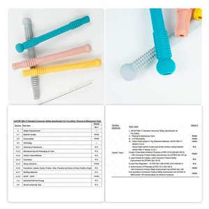 <span class=keywords><strong>Tubes</strong></span> de dentition creux en Silicone pour bébés, jouet pour nourrissons, en Silicone souple, Tube à mâcher, qualité alimentaire, paille de dentition, lot de 4 - Product Image 6