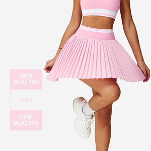 TZ5062 Fitness rock für Frauen Golf Tennis Badminton Outdoor Sport mit Sicherheits shorts Tasche und Color-Block Falten rock - Product Image 4