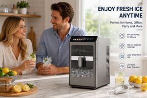 Machine à glaçons de comptoir 12 kg/24 h avec 16 glaçons par cycle, réservoir de 1,5 L, alimentation en eau automatique et auto-nettoyage pour la maison - Product Image 4