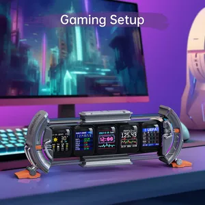 Reloj Digital para Gaming Cyberpunk con Control por App Inteligente, Conexión Wi-Fi, Pantalla LED RGB - Times Gate Cyberpunk Gaming Setup - Product Image 2
