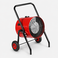 Chauffage mobile électrique industriel sur roues, ventilateur chauffant portable pour l'élevage de volailles et de bétail, l'entretien des fermes et le chauffage hivernal