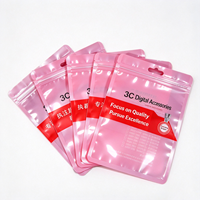 Sacs d'emballage en plastique personnalisés à fermeture éclair en polyester à trois soudures pour accessoires numériques et câbles de charge – Couleurs variées