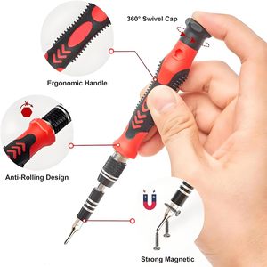 Offre Spéciale – Kit de Tournevis Multifonctionnel 98 Pièces avec Manche en Acier Finition Chromée OEM – Outils de Réparation Manuels avec Garantie 1 An - Product Image 5