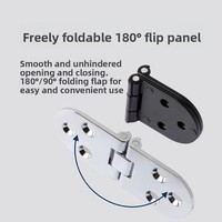 Charnières de table relevable ronde en alliage de zinc, design moderne et minimaliste, pour accessoires de table pliante de type bureau, dissimulées
