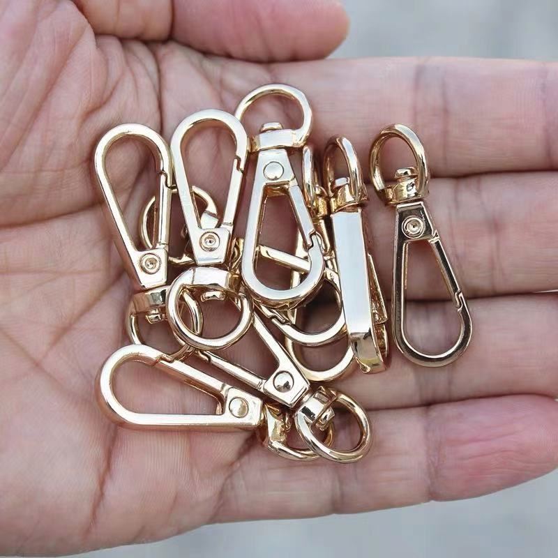 MAI USATO]10 pezzi ganci a moschettone rotondi da 33 mm con anello