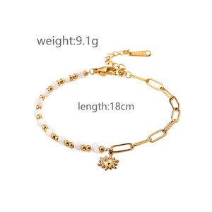 Pulsera chapada en oro de 18K INS de moda al por mayor, joyería de acero inoxidable para mujer, pulsera chapada en oro - Product Image 3