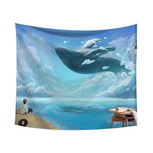 Tapisserie en tissu suspendu de luxe en peluche courte peau de pêche moderne Signe d'auvent personnalisé pour décoration murale large et étroite - Product Image 2