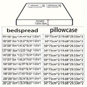 Juego de cama suave y sencillo de 3 piezas con estampado de plantas para dormitorio y habitación de invitados Sábana bajera + 2 fundas de almohada Uso para todas las estaciones - Product Image 6